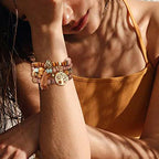 Boho Multilayer Wooden Bead Bracelet