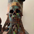 Ornament made of resin skull bomb