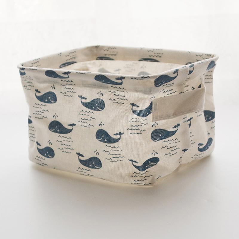 Foldable Cotton Fabric Storage Basket