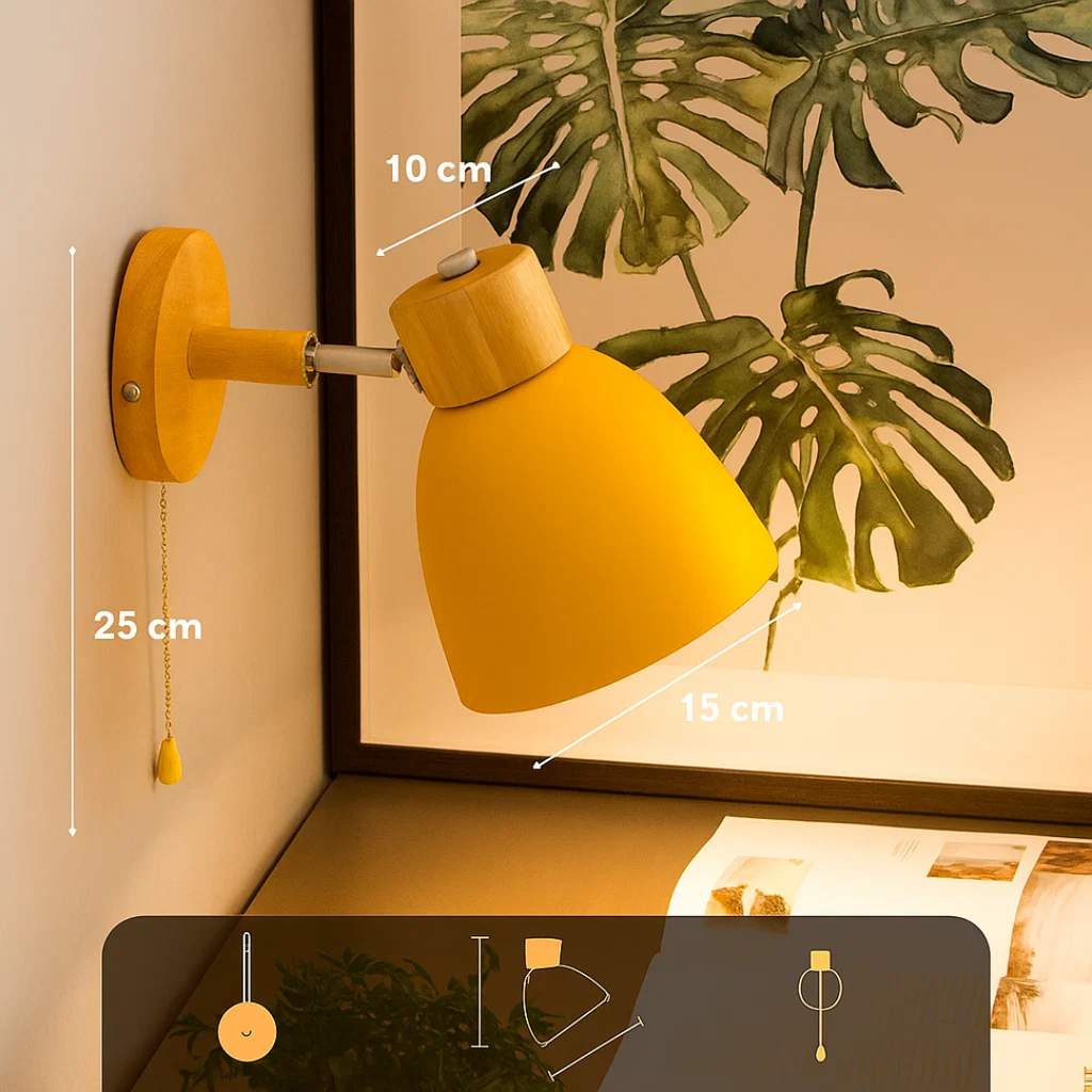 ChromaWood Scandinavian Design Wall Lamp Stylish