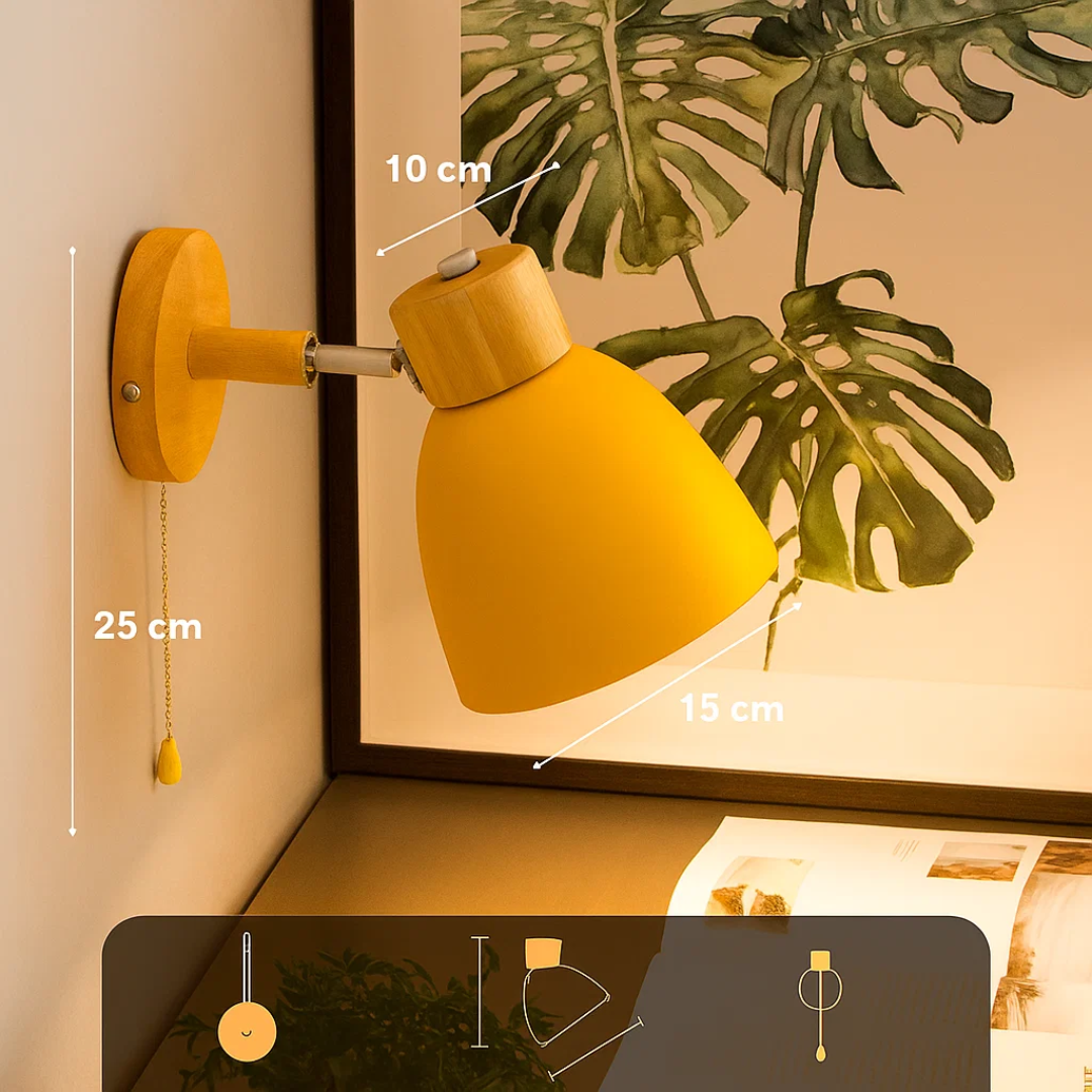 ChromaWood Scandinavian Design Wall Lamp Stylish