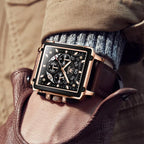 Olevs® Luminous Luxury Square Business Automatic Mechanical Watch