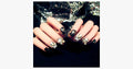 Black Rhinestone Nails