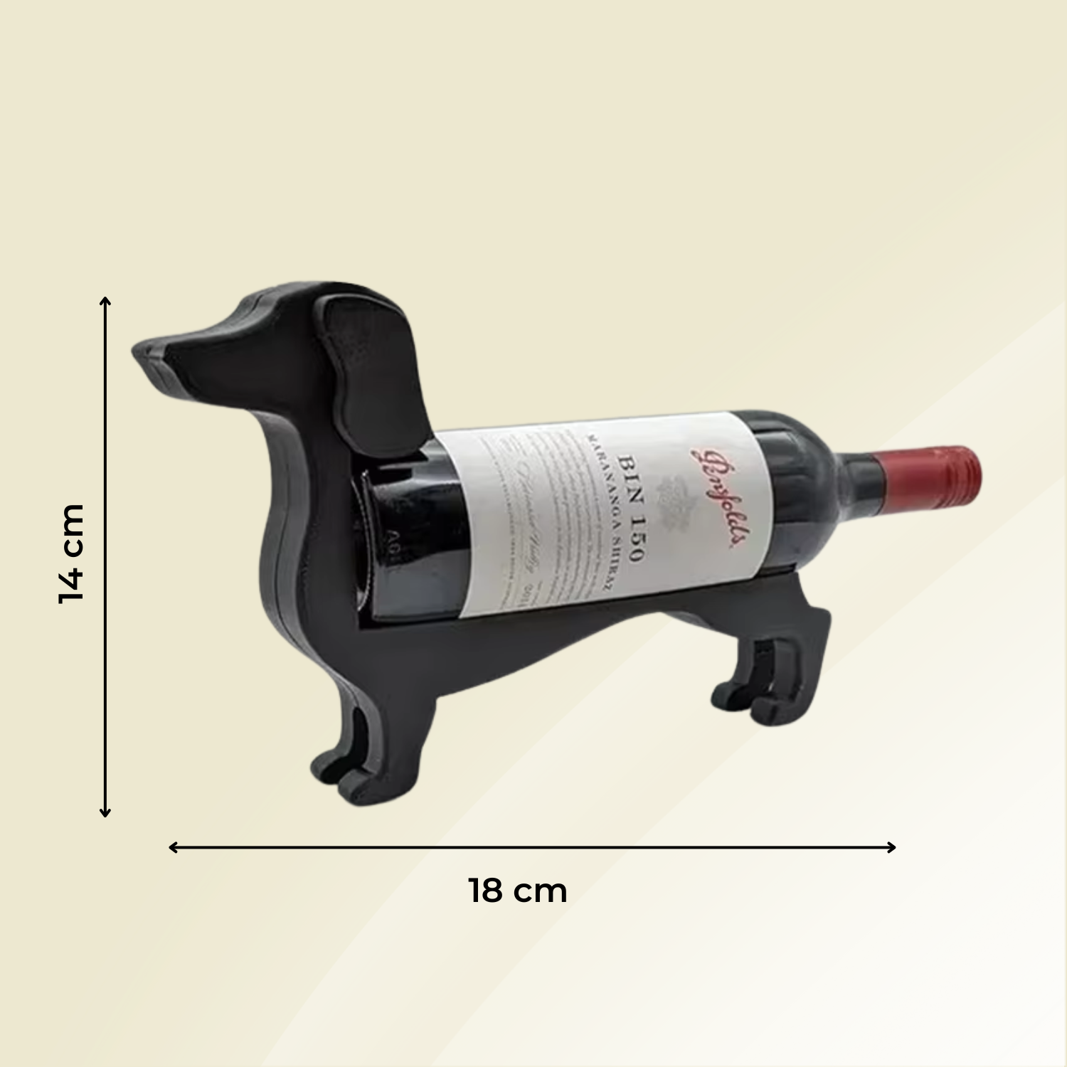 Wine Bottle Holder Dachshund CorkHound | Original Design | Sturdy & Decorative | For 375–500 ml