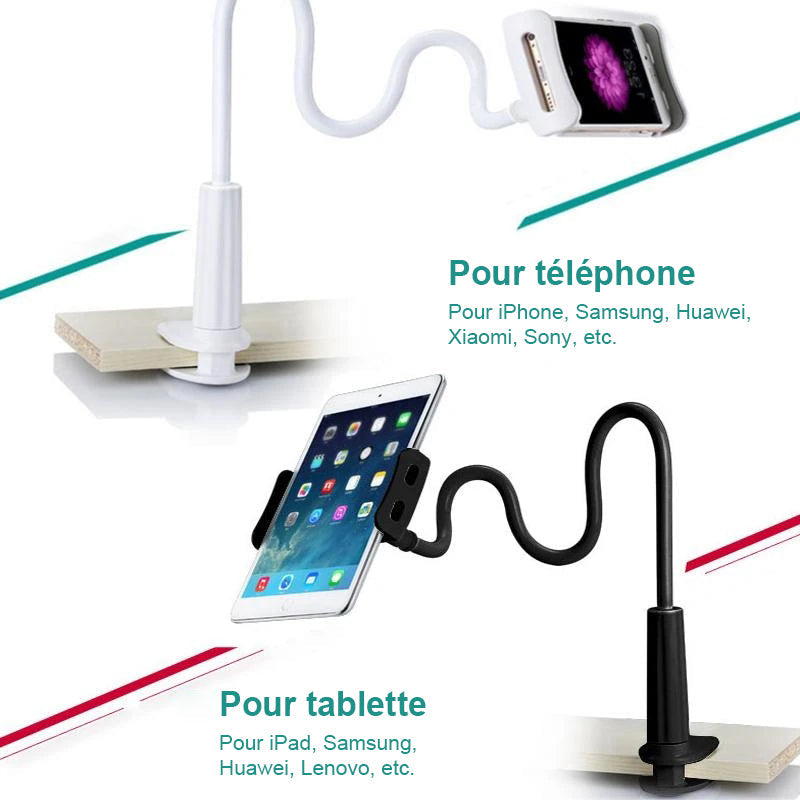 Universal detachable holder for phone and tablet with long pole