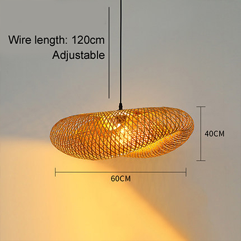 Rattan Woven Bamboo - Pendant Light - Led - Light