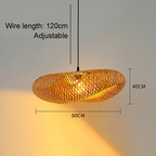 Rattan Woven Bamboo - Pendant Light - Led - Light