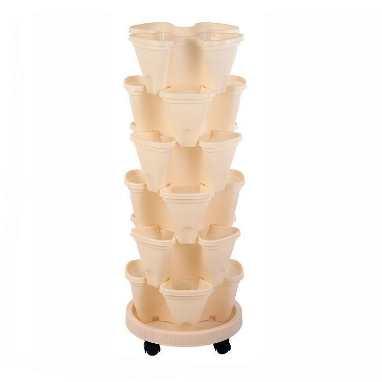 6-Layer Vertical Plant Tower – Three-dimensional Flowering System for the Garden