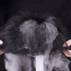 Natural full medium-length hair wig