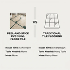 Peel and Stick PVC Flooring Matt Vinyl Flooring with Stone Look