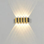 Modern Light Luxury Golden Aluminium Outdoor Waterproof Terrace LED Wall Light Lamp