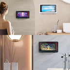 Waterproof phone holder for the bathroom