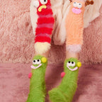 Coral velour three-dimensional original socks