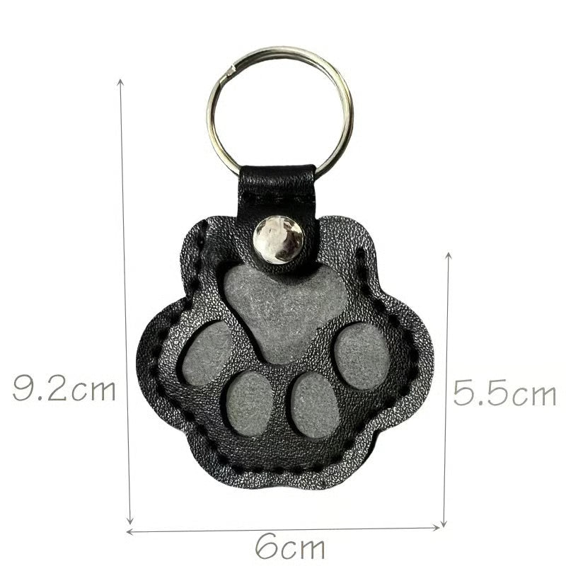 PawMemorie Keychain – Memorial Pendant with Paw Print and Inner Compartment