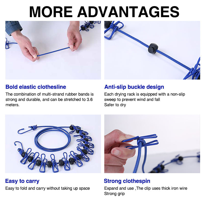 Portable elastic travel dress rack