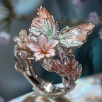 Butterfly flower ring