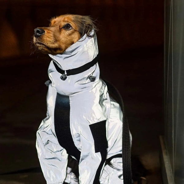 Waterproof Dog Coat with Legs – Reflective Dog Rain Jacket for Small & Large Breeds | Best Rain Coat for Dogs UK