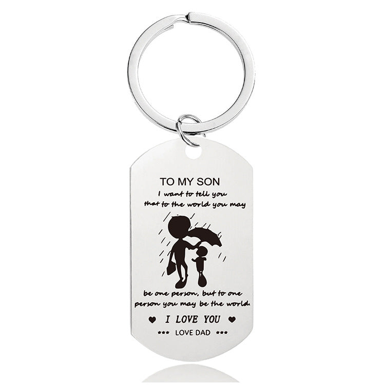 Mother's Day Engraving Metal Keychain with Box