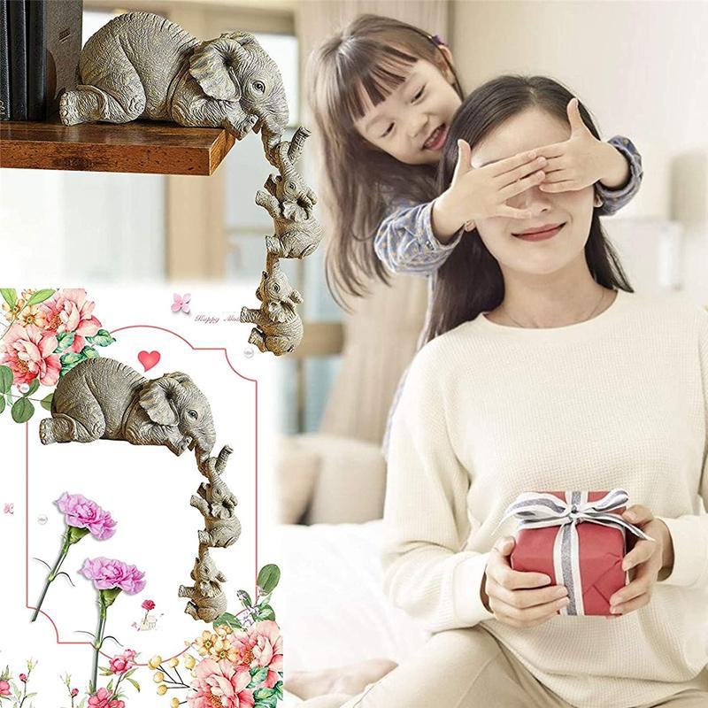 Elephant sitter hand-painted figures