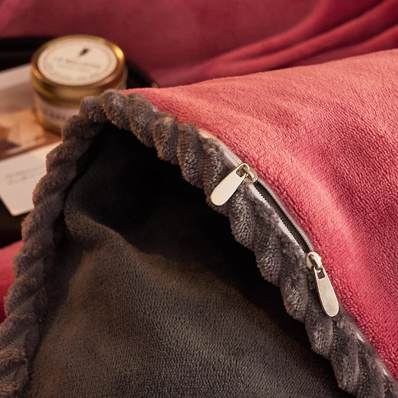 Luxury Velvet Fleece Duvet Cover Set - PlushHaven