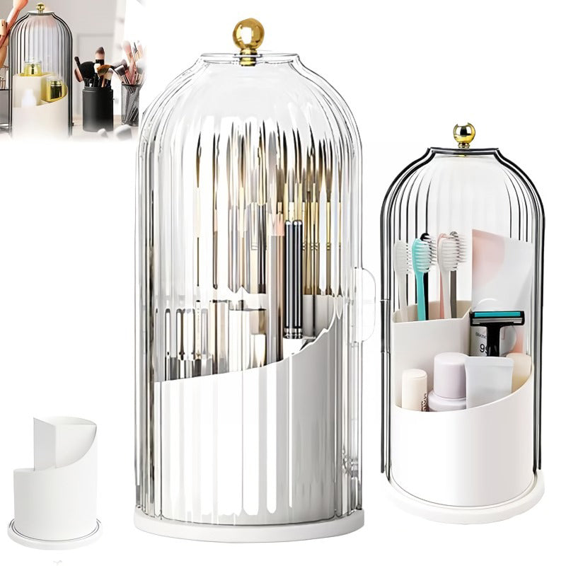 Sliding cover toothbrush storage box