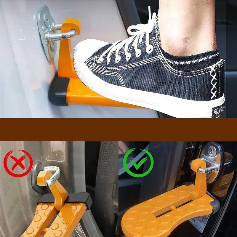 U-shaped door threshold bolt with safety hammer