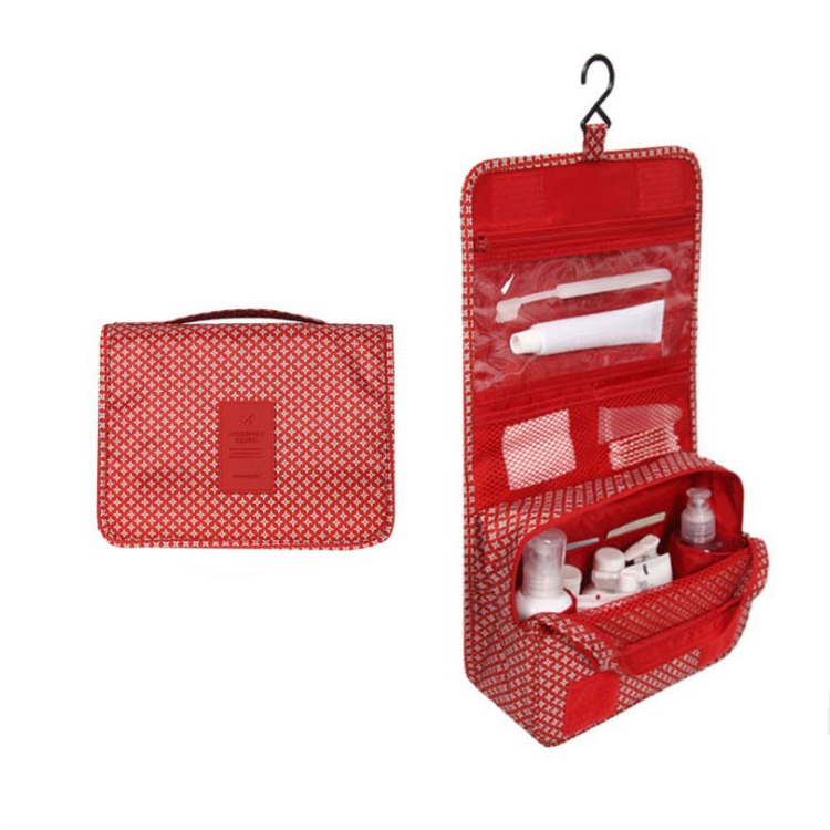 TravelEase – Water-repellent cosmetic bag with hook and compartments | Travel toiletry bag