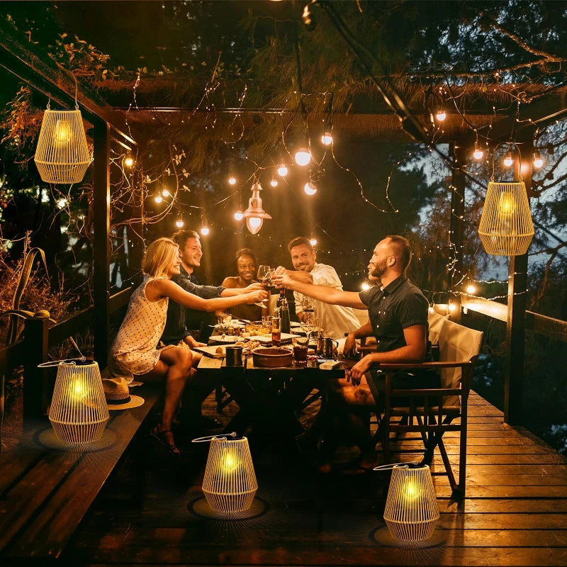 Solar Outdoor Handwoven Garden Lamps | Waterproof Landscape Light for Villa & Terrace Decoration - Alpho