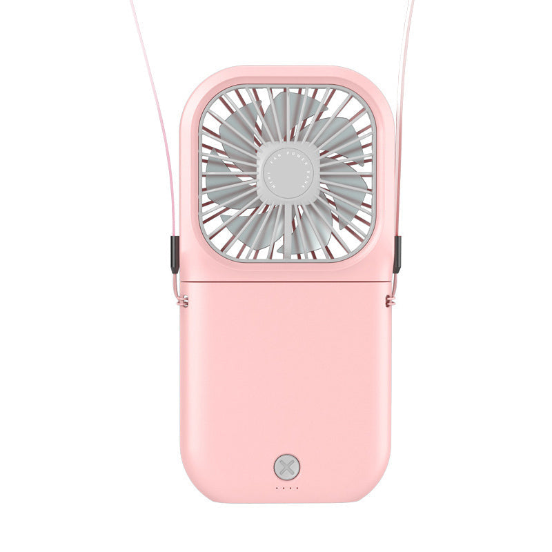 Portable hanging neck fan