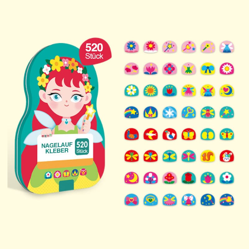Nail Sticker Set for Kids (520 Pieces)