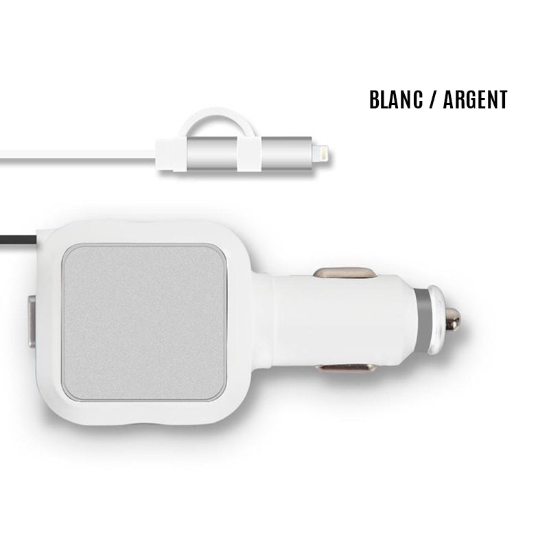 Ciaovie Car Charger Multi with Retractable Charging Cable