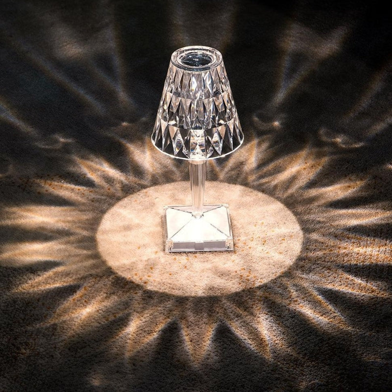 Crystal Table Lamp with Touch Control - LumeCrystal