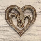 Rustic Wooden Heart-Shaped Wall Decoration