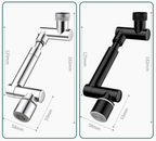 FlexiFlow 360° rotatable and extendable faucet head