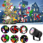 LED Christmas Projector Snowflake Light Show – Waterproof Outdoor Lamp with 16 Patterns