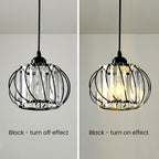 Pendant Light Black Glass Globe Ceiling Fixture
