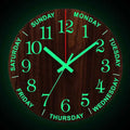 Glowtic Illuminating Wall Clock | Wood Design | Silent | Night Light | Nordic Style | Gift Idea