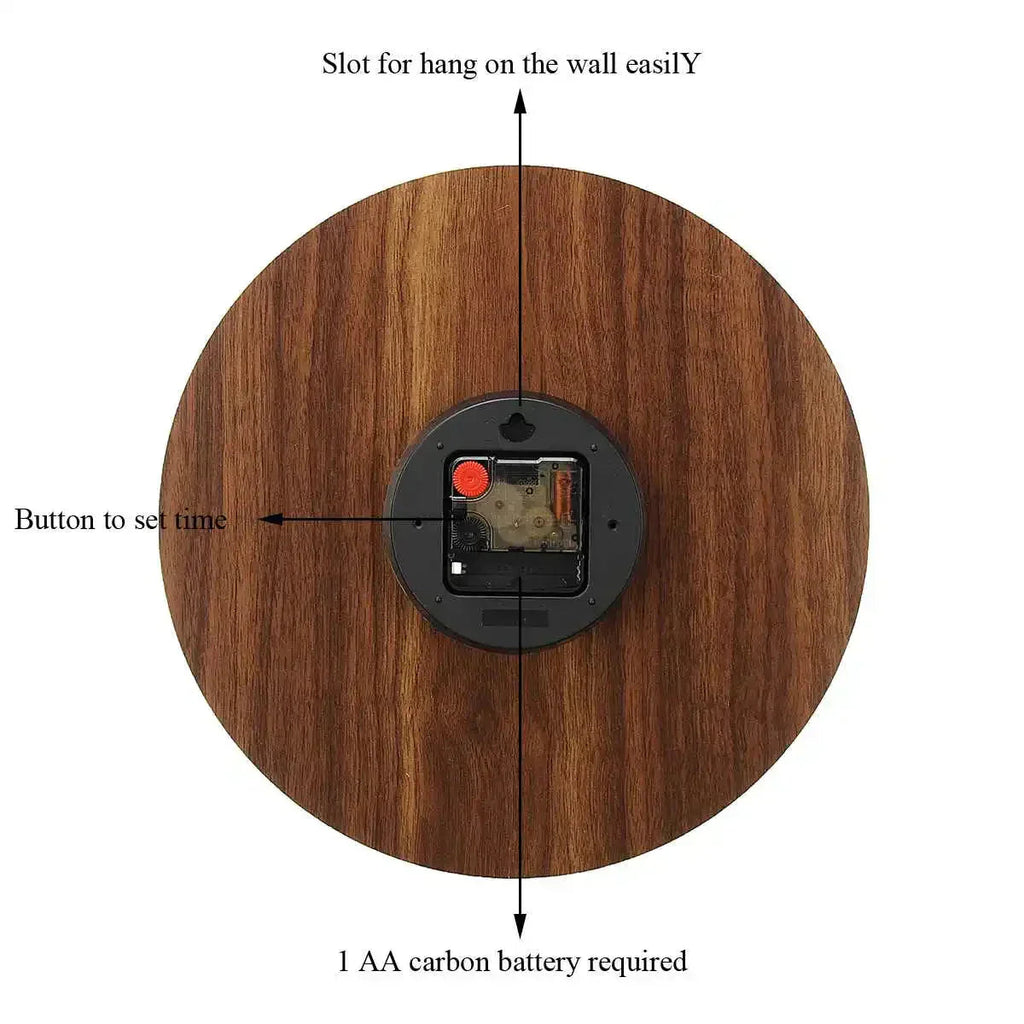 Glowtic Illuminating Wall Clock | Wood Design | Silent | Night Light | Nordic Style | Gift Idea