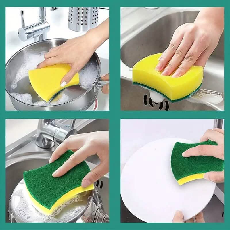12-piece: Ultra-fine microfiber kitchen cleaning sponge