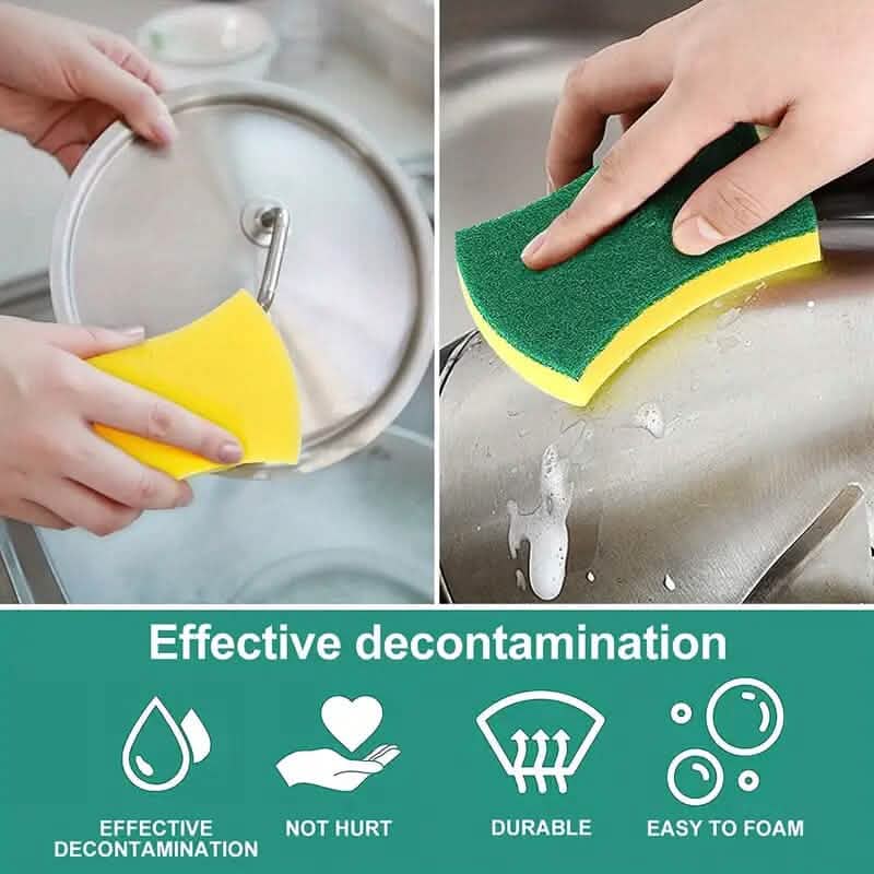 12-piece: Ultra-fine microfiber kitchen cleaning sponge