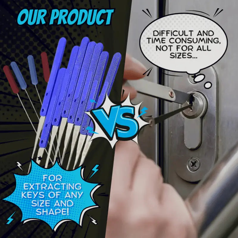 12-piece Key Removal Tool Set – for removing broken keys from locks!