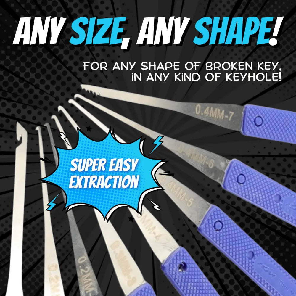 12-piece Key Removal Tool Set – for removing broken keys from locks!