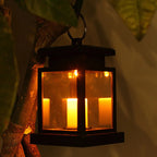 Solar Lantern with LED Candle – Hanging Lamp for Garden & Terrace, Decorative Light for Outdoor