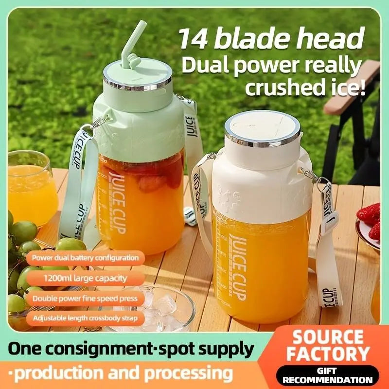 1200ml portable fruit juice blender – Blend & drink at picnic or workout
