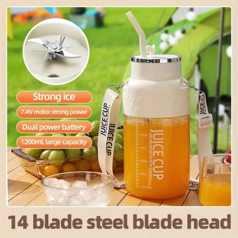 1200ml portable fruit juice blender – Blend & drink at picnic or workout