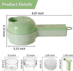 SnijGemak 4-in-1 Electric Vegetable Slicer – Rechargeable & With Collection Bin