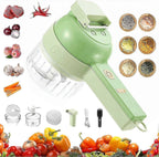 SnijGemak 4-in-1 Electric Vegetable Slicer – Rechargeable & With Collection Bin