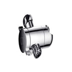 Silver Dual Shower Head Round Rainfall Wall-Mounted Shower Head
