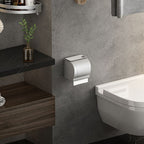 Contemporary Silver Metal Bathroom Fittings Set with Triangle Bathroom Shelf