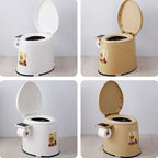 Modern Plastic Floor-Mounted Toilet Bowl with Seat for the Bathroom